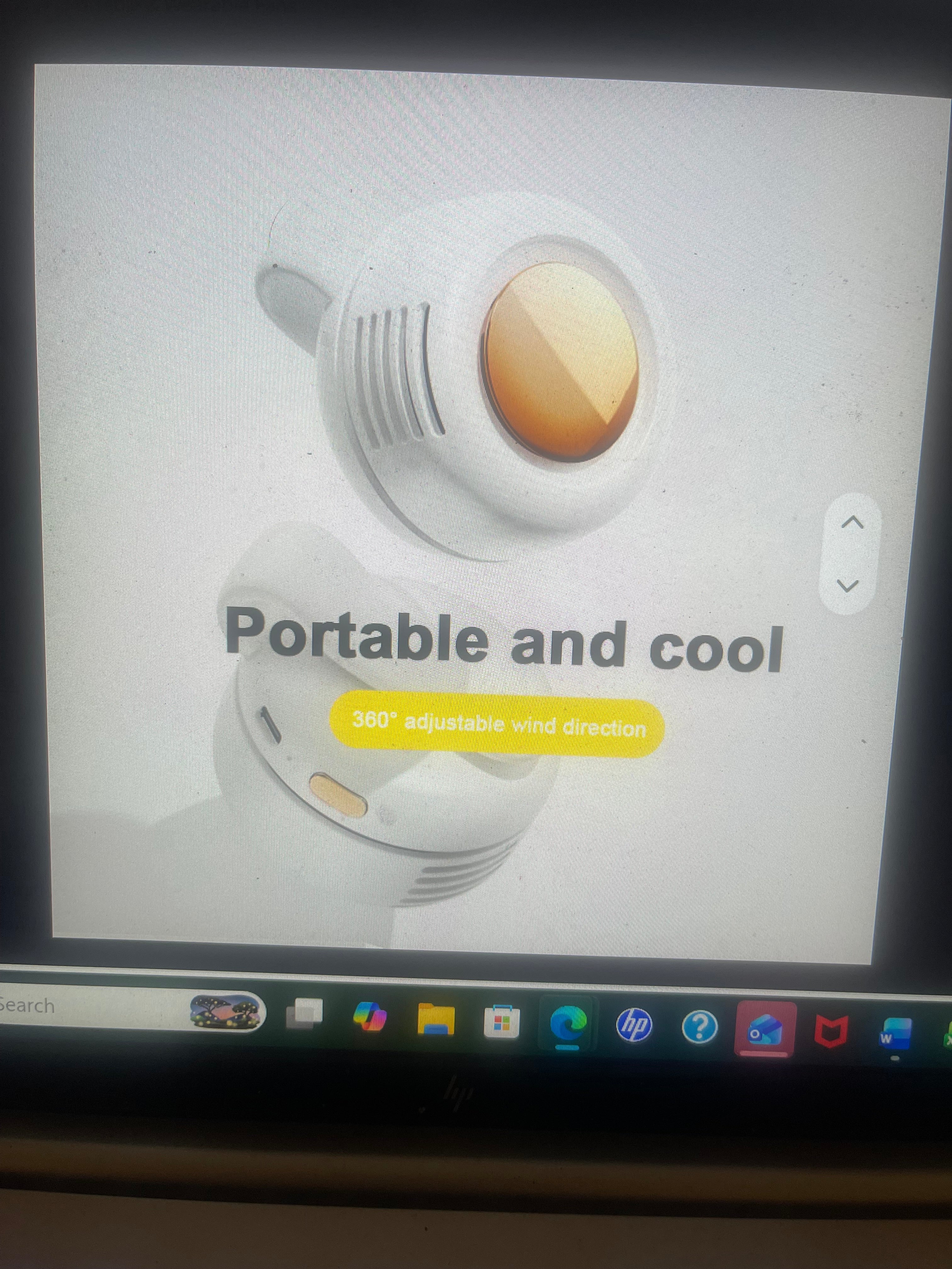 Portable Rechargeable Waist Clip Fan – Hands-Free Personal Cooling Fan | 3-Speed USB Rechargeable Belt Fan